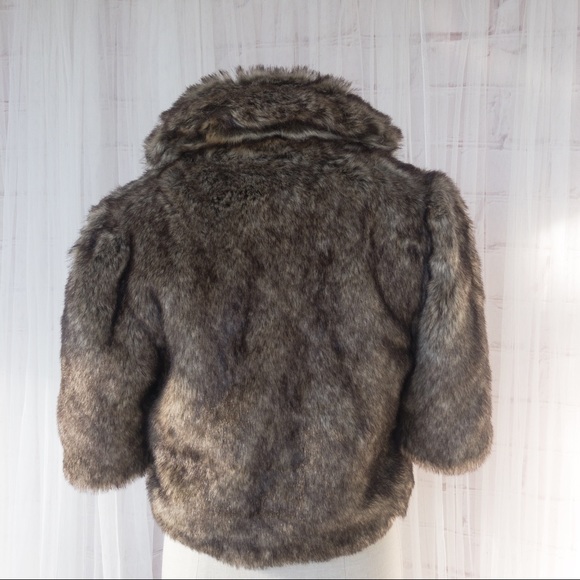 KERSH Faux Fur Women's Jacket with 3/4 Sleeves Size Small - Picture 5 of 16